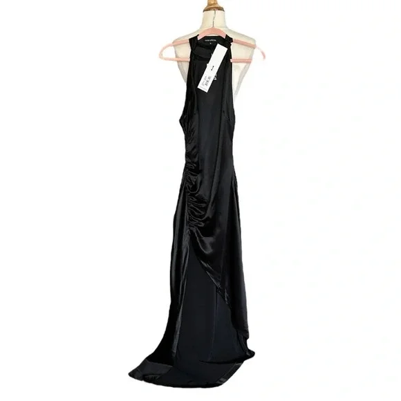 chinese dress ladies Juliet Sheer Lace Maxi Dress in Black